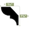Ekena Millwork WM75 - 1 1/8"H x 1/8"P x 96"L Bed Moulding, PVC WM75X96SWPV - alternate 5